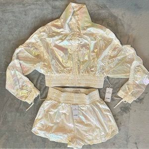 Venus Williams Eleven K-Swiss BeAnEleven Glow up foil iridescent jacket & shorts